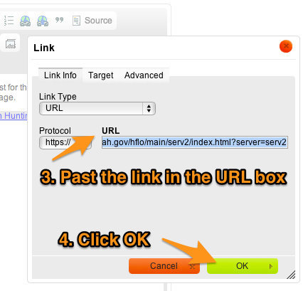 Adding the URL to your link